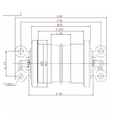 Rodillo inferior E330