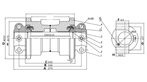 Rodillo ifnferior EC290