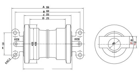 Rodillo inferior EC210