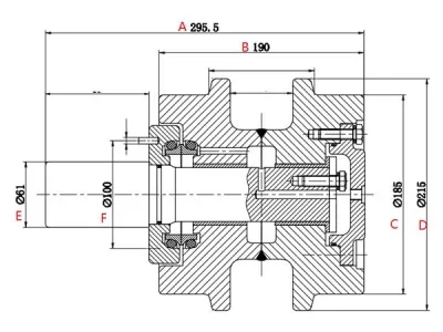 Rodillo superior para bulldozer Komatsu D65