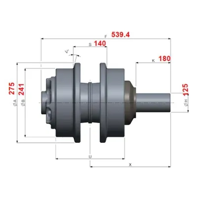 Rodillo superior para excavadora Komatsu PC2000