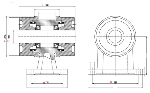 Rodillo superior para excavadora Komatsu PC1250