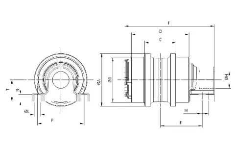 Rodillo superior para excavadora Komatsu PC800