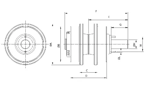 Rodillo superior para excavadora Caterpillar E320