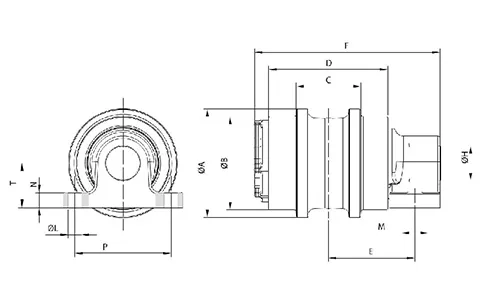 Rodillo superior para excavadora Hitachi ZX470  