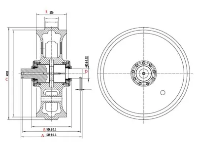Rueda guía para bulldozer Komatsu D275
