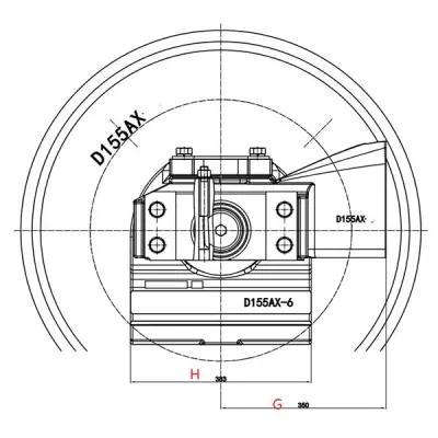 Rueda guía para bulldozer Komatsu D155