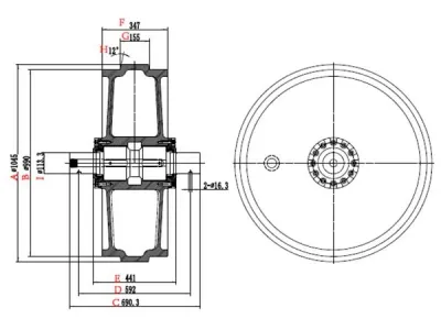 Rueda guía para bulldozer Komatsu D475