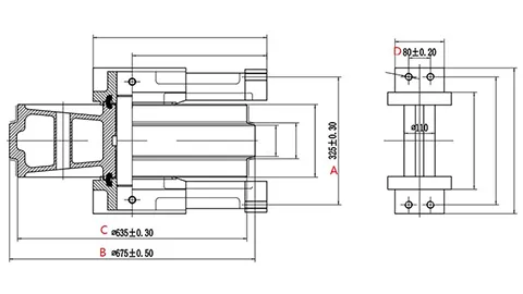 Rueda guía para excavadora Caterpillar E345  