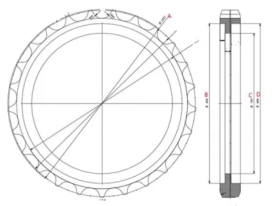 Rueda dentada para excavadora Komatsu PC800  