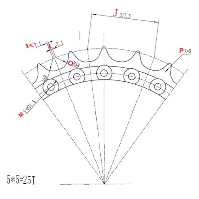 Segmento de rueda dentada para bulldozer Komatsu D475  